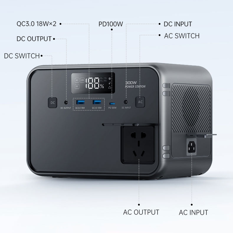 300W LIFEPO4 PORTATBLE POWER STATION